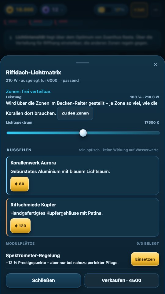 Vorschau mit einer vorbereiteten Lichtmatrix im Beispielstand: Hier vergleichst du passende Module. Die Verfügbarkeit des Geräts hängt von der aktuellen Freigabe im Spiel ab.